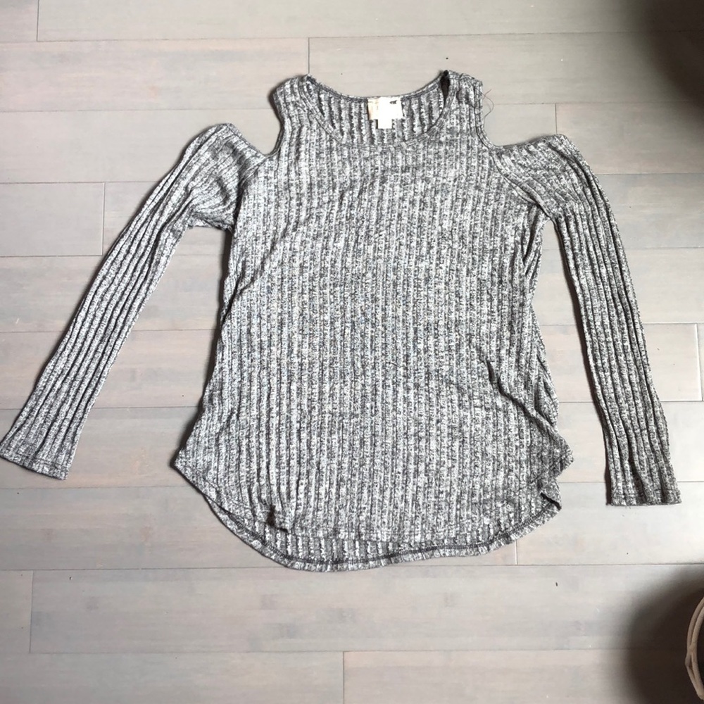 Long sleeve off the shoulder shirt